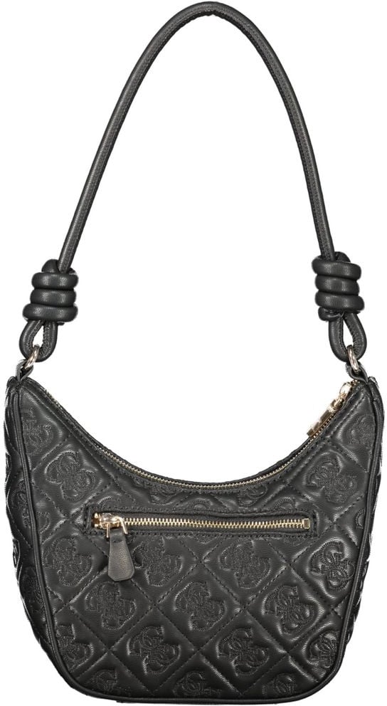 Guess Guess Jeans Black Polyurethane Women Handbag Zwart