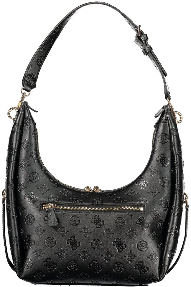 Guess Guess Jeans Black Polyurethane Women's Handbag Zwart