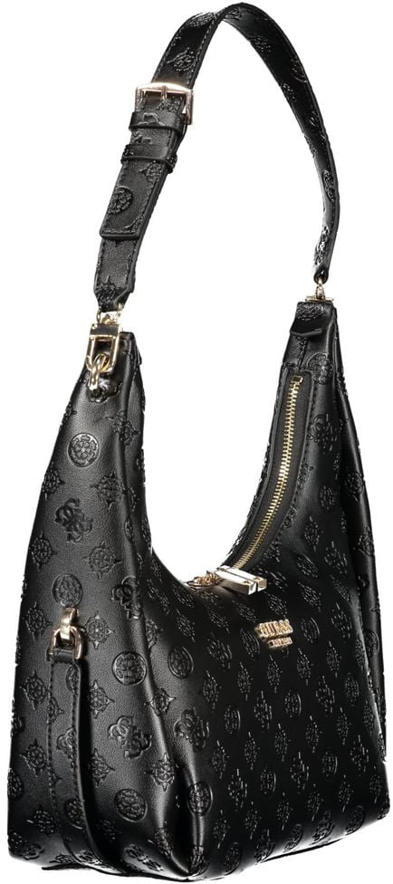 Guess Guess Jeans Black Polyurethane Women's Handbag Zwart
