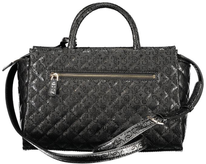 Guess Guess Jeans Black Polyurethane Women's Handbag Zwart