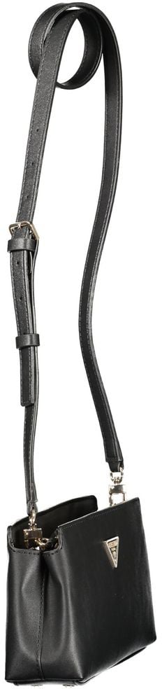 Guess Jeans Nero Poliuretano Female Shoulder Bag Zwart
