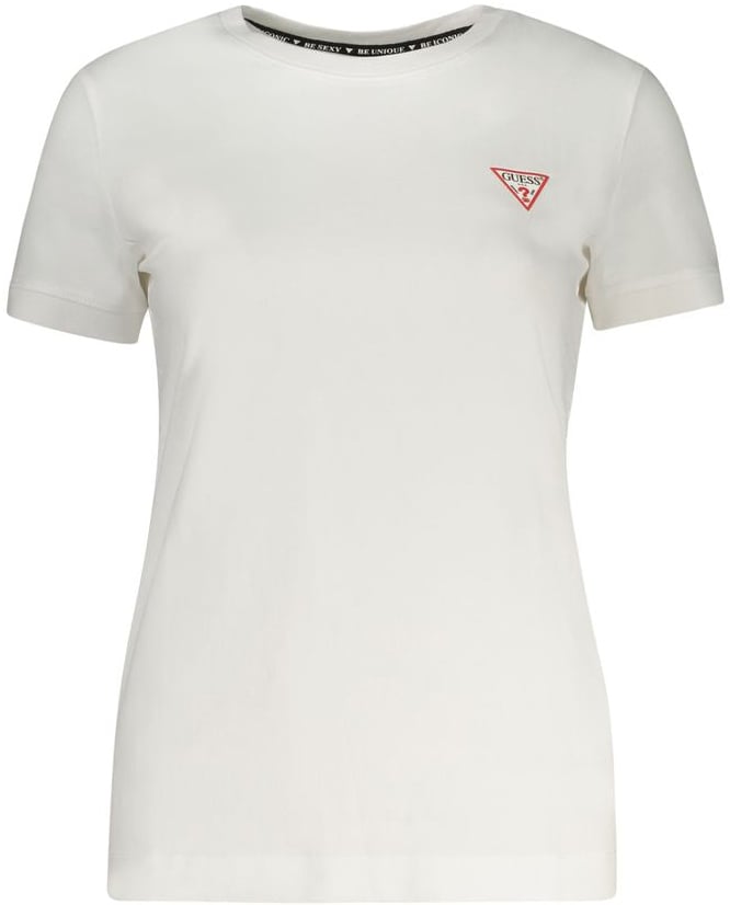 Guess Jeans Bianco Cotton Women T-Shirt Wit