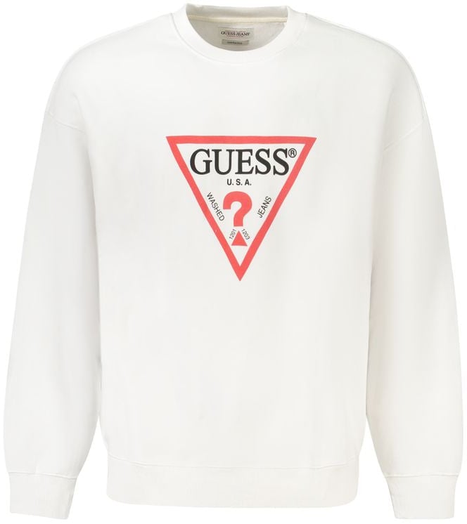 Guess Jeans White Cotton Men's Sweater Wit