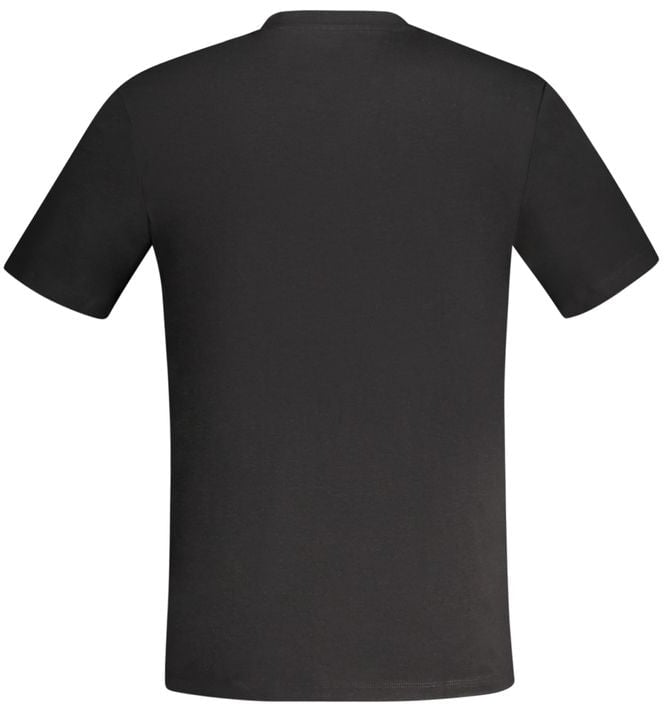 Guess Jeans Black Cotton Men's T-Shirt Zwart