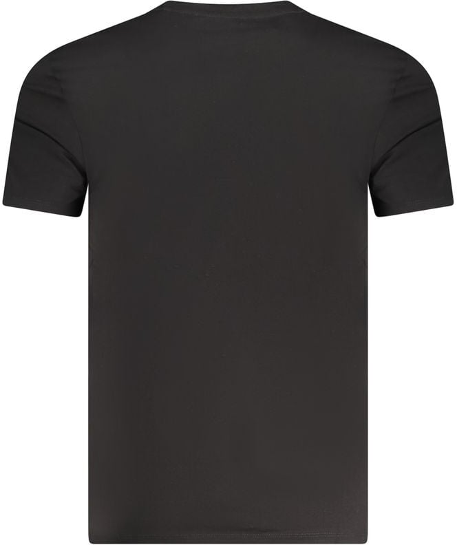 Guess Jeans Black Cotton Men's T-Shirt Zwart
