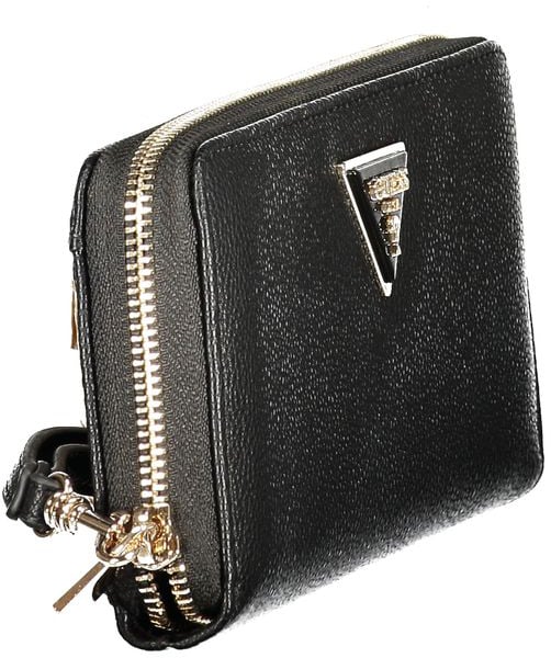 Guess Guess Jeans Black Polyurethane Women Wallet Zwart