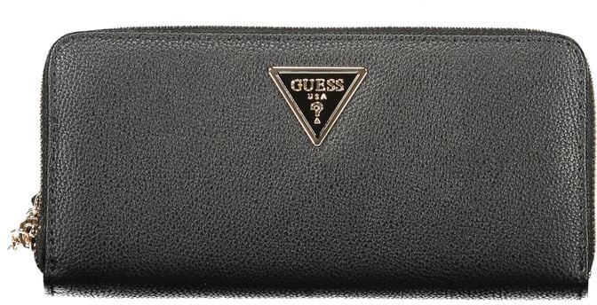 Guess Guess Jeans Black Polyurethane Women Wallet Zwart