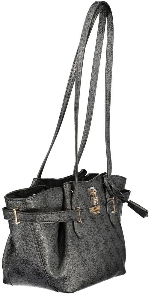 Guess Guess Jeans Black Polyurethane Women's Handbag Zwart