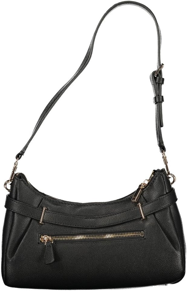 Guess Guess Jeans Black Polyurethane Women Handbag Zwart