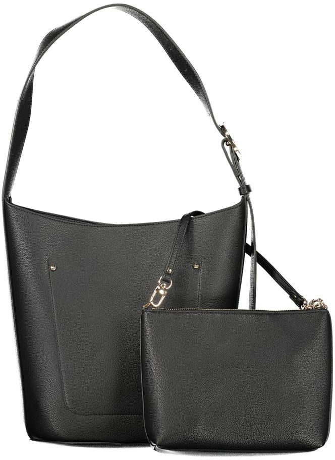 Guess Guess Jeans Black Polyurethane Women Handbag Zwart