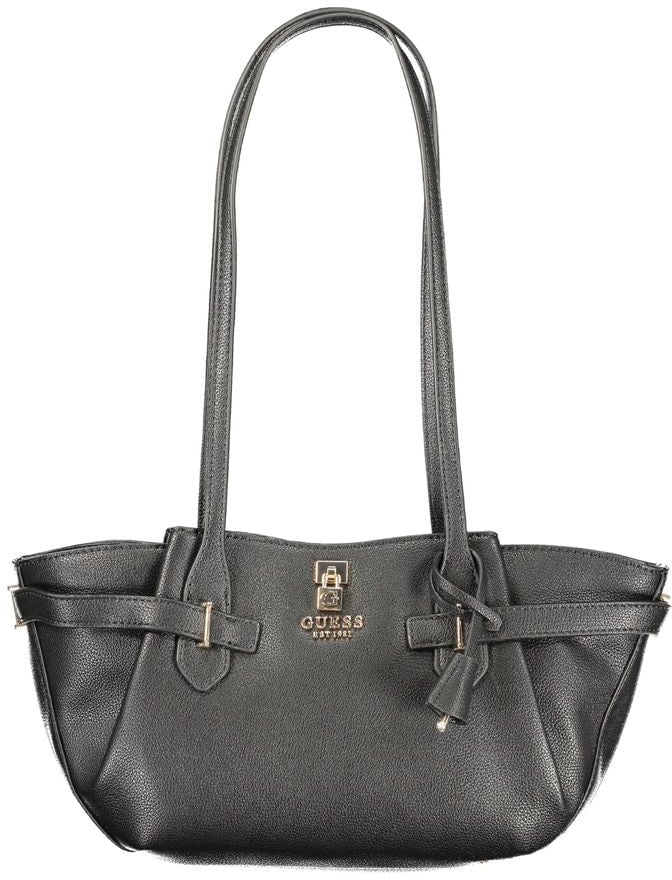 Guess Guess Jeans Nero Polyurethane Women Handbag Zwart
