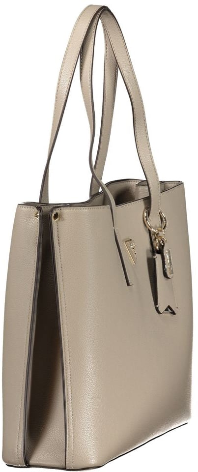 Guess Jeans Grigio Poliuretano Women's Handbag Roze