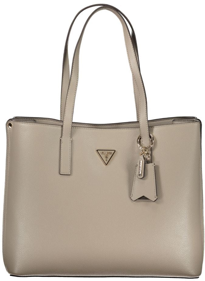 Guess Jeans Grigio Poliuretano Women's Handbag Roze