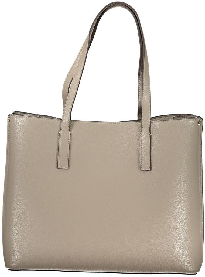 Guess Jeans Grigio Poliuretano Women's Handbag Roze