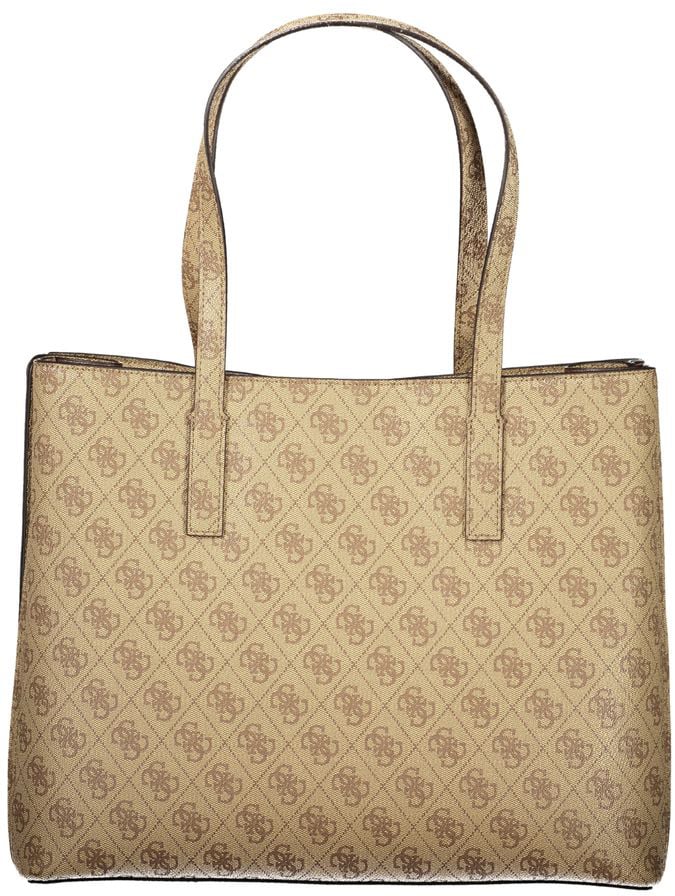 Guess Jeans Beige Polyurethane Women Handbag Roze