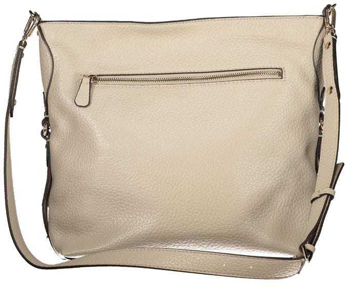 Guess Guess Jeans Beige Polyurethane Women's Handbag Zwart