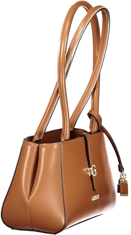 Guess Jeans Marrone Poliuretano Female Handbag Bruin