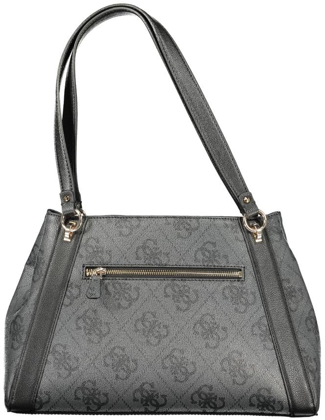 Guess Guess Jeans Nero Poliuretano Women Handbag Zwart