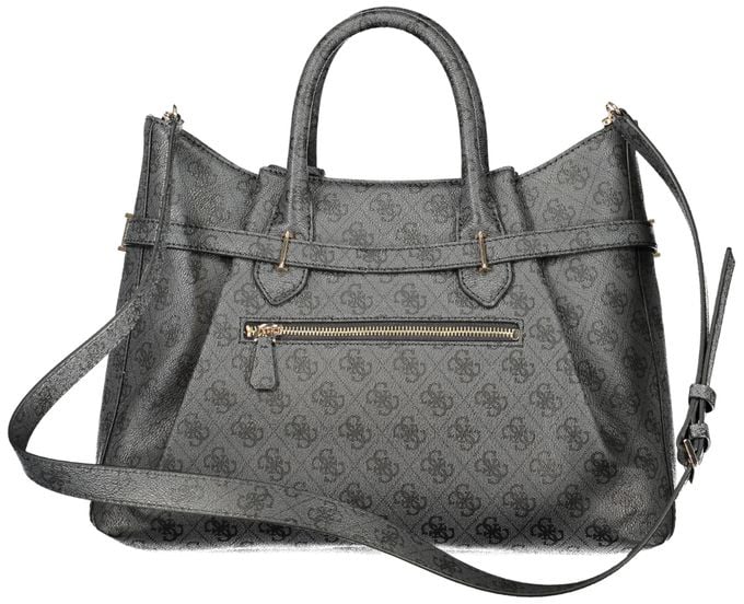 Guess Jeans Black Polyurethane Women Handbag Zwart