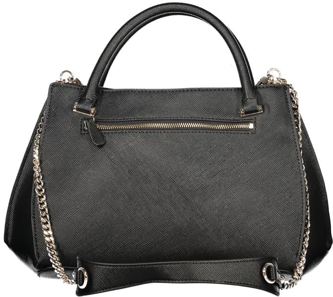 Guess Guess Jeans Black Polyurethane Women Handbag Zwart