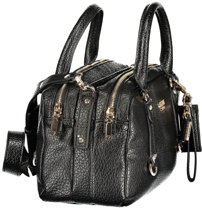 Guess Guess Jeans Black Polyurethane Women Handbag Zwart