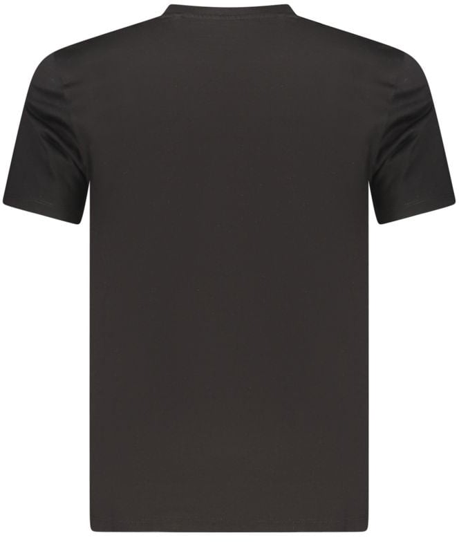 Guess Jeans Black Organic Cotton Men T-Shirt Zwart