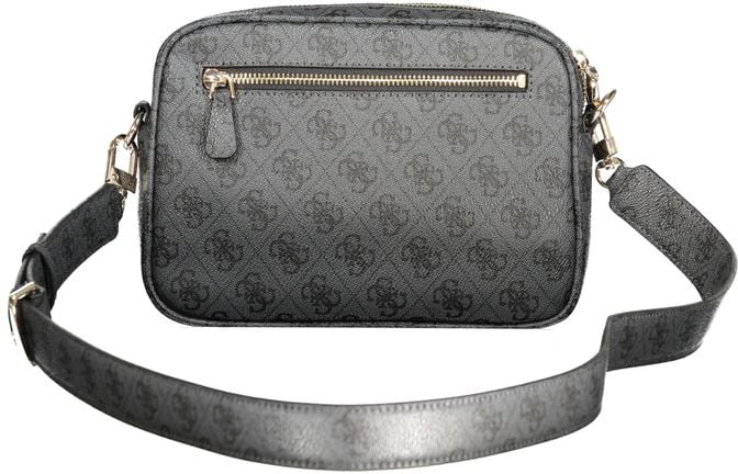Guess Jeans Nero Poliuretano Women Handbag Zwart