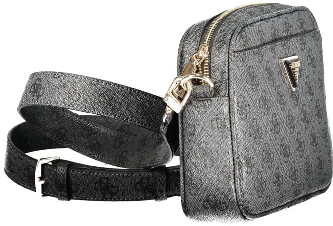 Guess Jeans Nero Poliuretano Women Handbag Zwart