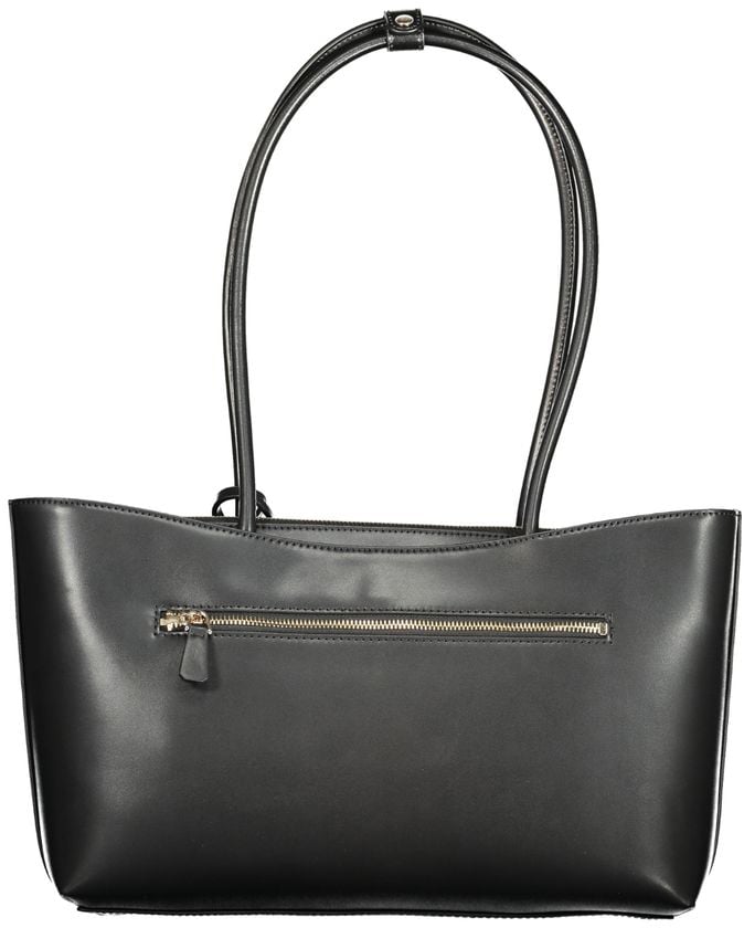 Guess Jeans Nero Poliuretano Woman Handbag Zwart