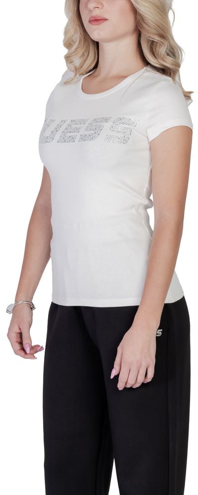 Guess Active Cream Cotton T-Shirt Beige