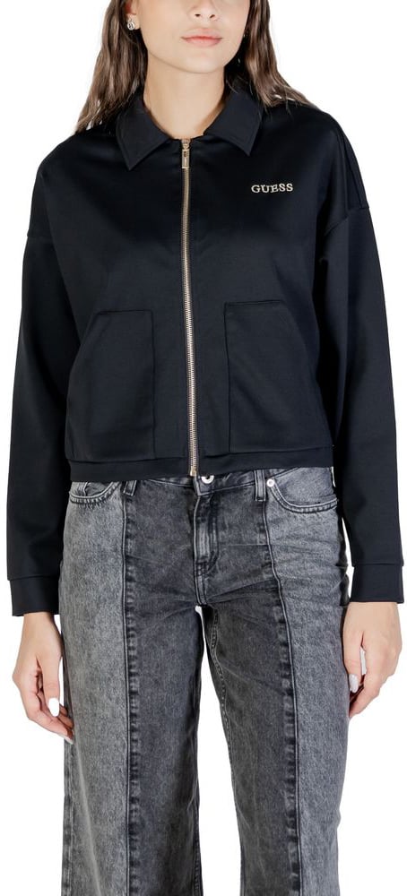 Guess Active Black Polyamide Sweatshirt Zwart