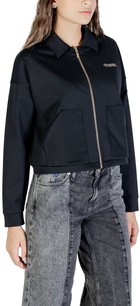 Guess Active Black Polyamide Sweatshirt Zwart