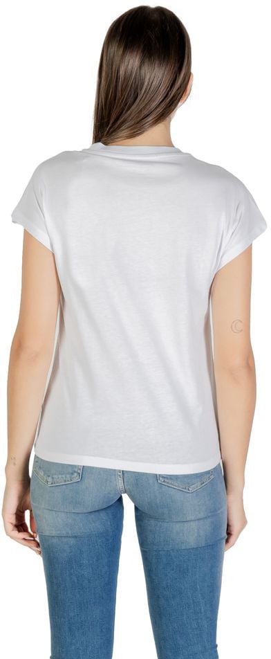 Guess White Cotton T-Shirt Wit