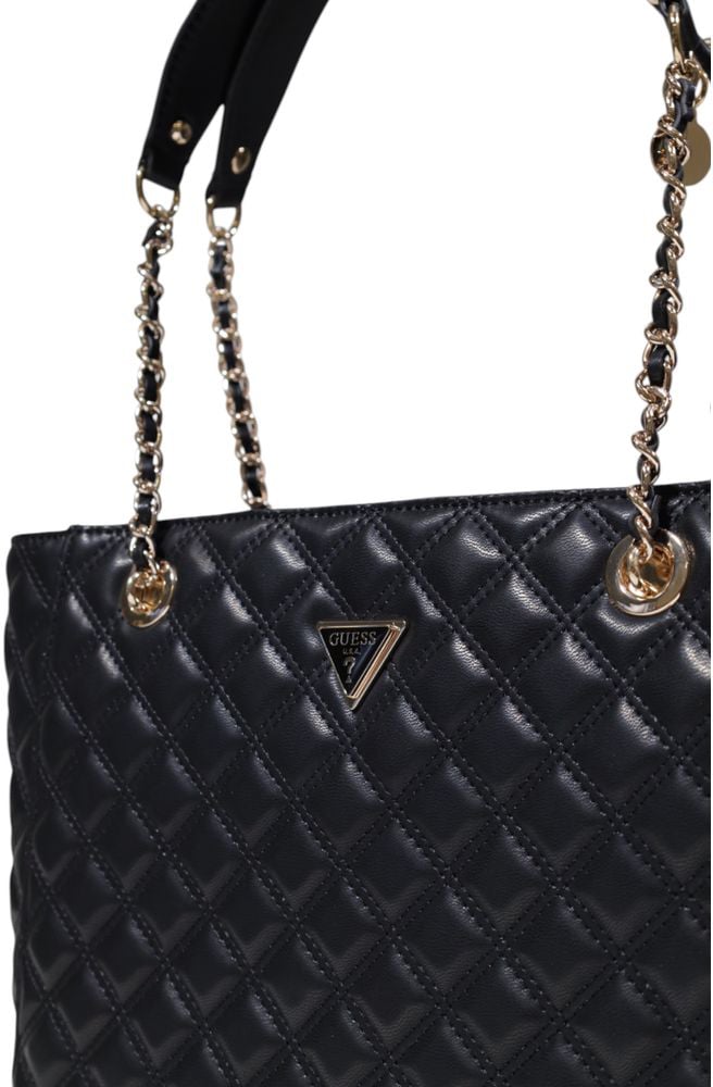 Guess Guess Black Polyethylene Handbag Zwart