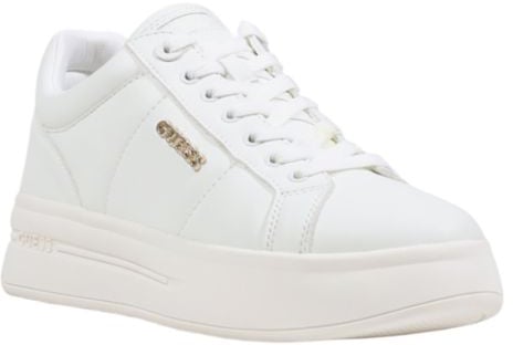 Guess White Polyethylene Platform Sneakers Wit