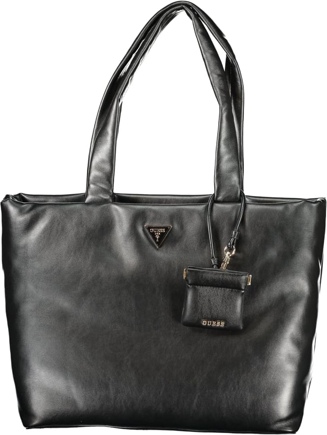 Guess Guess Jeans Black Polyurethane Women's Handbag Zwart