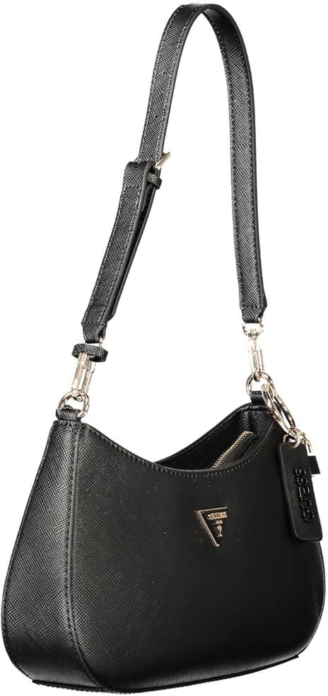 Guess Jeans Black Polyethylene Women Handbag Zwart