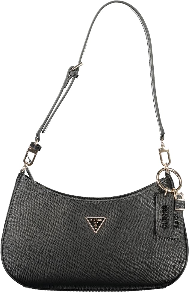 Guess Jeans Black Polyethylene Women Handbag Zwart
