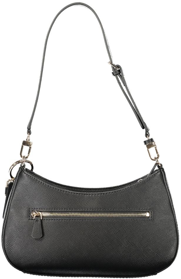 Guess Jeans Black Polyethylene Women Handbag Zwart