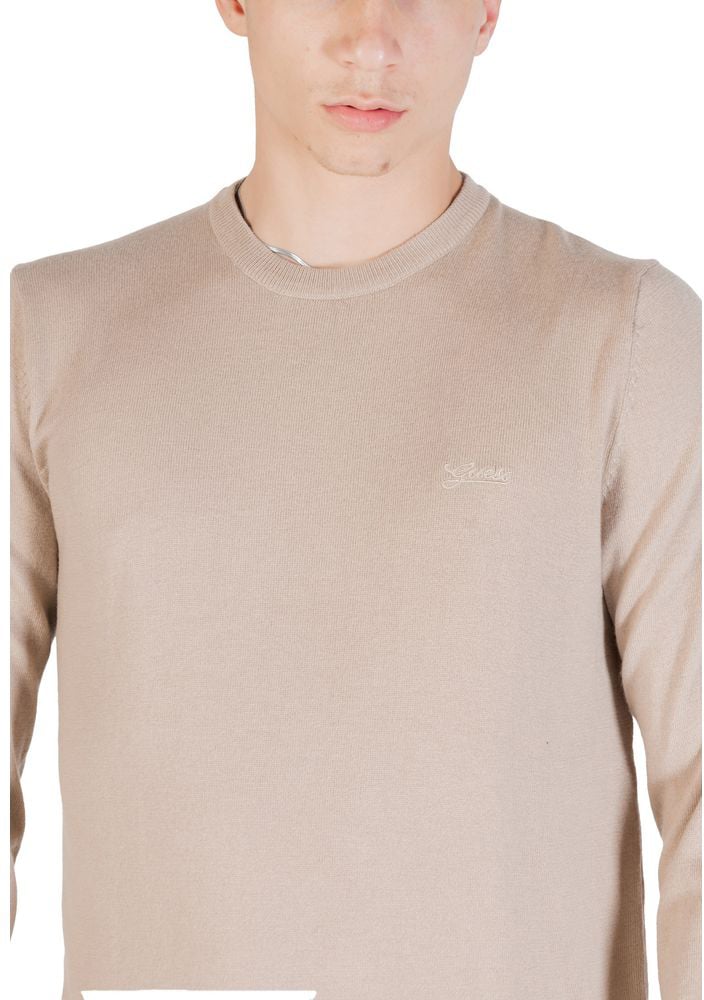Guess Beige Polyester Sweatshirt Beige