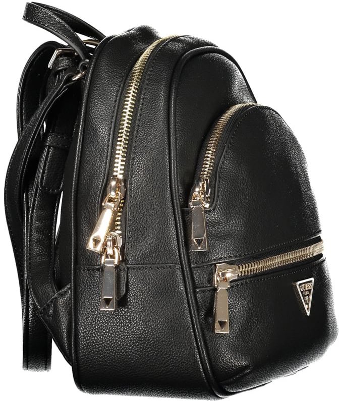 Guess Jeans Nero Poliuretano Women Backpack Zwart