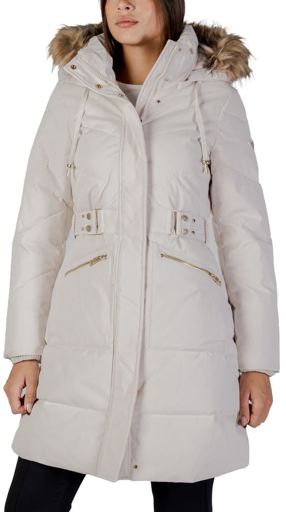 Guess Guess Cream Polyester Coat Beige