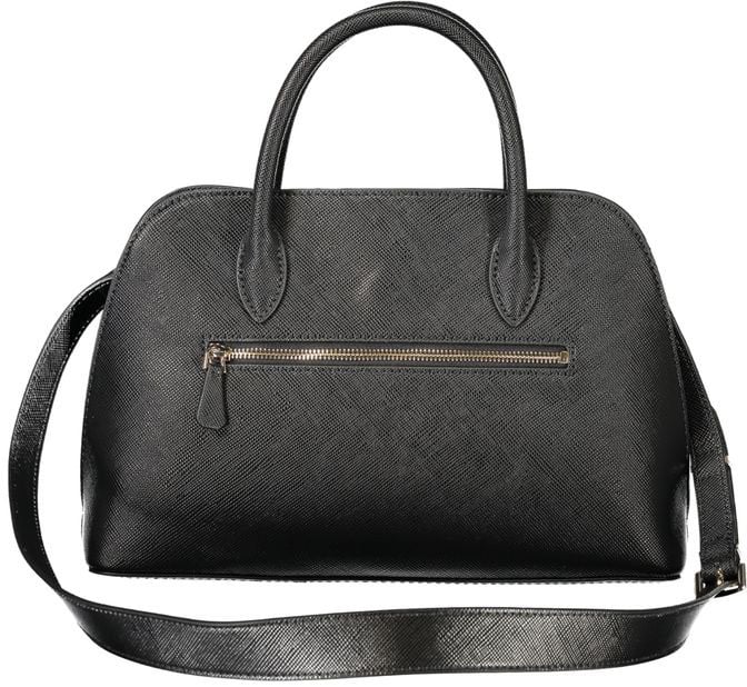 Guess Guess Jeans Black Polyurethane Women Handbag Zwart