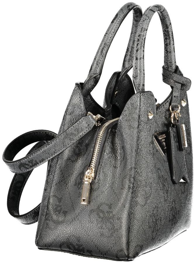 Guess Guess Jeans Nero Poliuretano Women Handbag Zwart