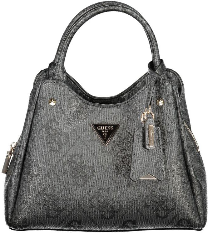 Guess Guess Jeans Nero Poliuretano Women Handbag Zwart