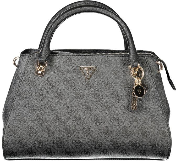 Guess Guess Jeans Black Polyurethane Women Handbag Zwart