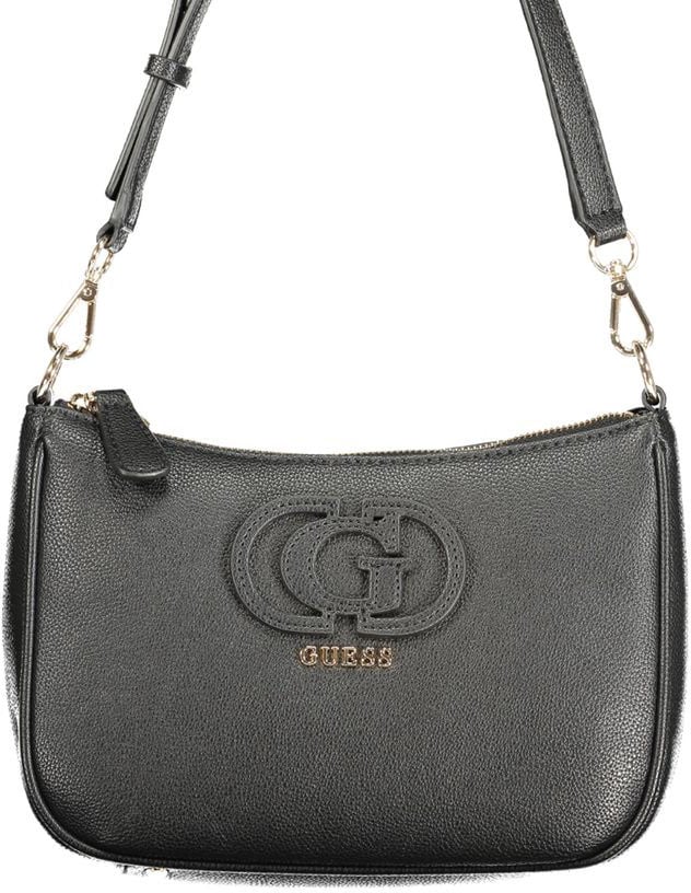 Guess Guess Jeans Black Polyurethane Women's Handbag Zwart