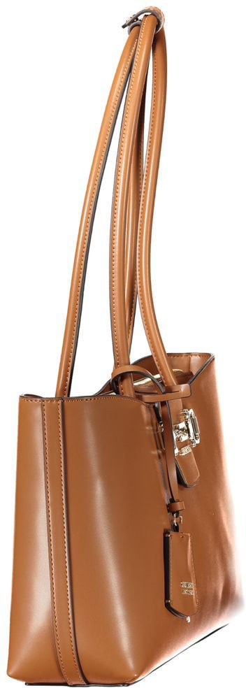 Guess Guess Jeans Marrone Poliuretano Women Handbag Bruin
