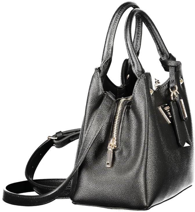 Guess Guess Jeans Black Polyurethane Women Handbag Zwart