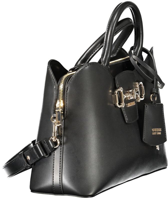 Guess Guess Jeans Black Polyurethane Women's Handbag Zwart